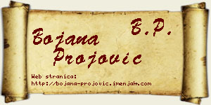Bojana Projović vizit kartica